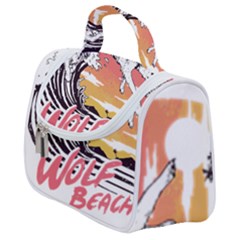 Gray Wolf Beach Waves A Wolf Animal Retro Satchel Handbag by pakminggu