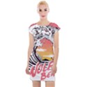 Gray Wolf Beach Waves A Wolf Animal Retro Cap Sleeve Bodycon Dress View1