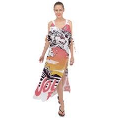 Gray Wolf Beach Waves A Wolf Animal Retro Maxi Chiffon Cover Up Dress by pakminggu