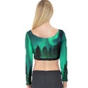 Aurora Northern Lights Phenomenon Atmosphere Sky Long Sleeve Crop Top View2