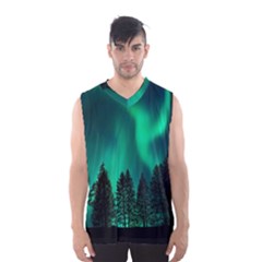 Aurora Northern Lights Phenomenon Atmosphere Sky Men s Basketball Tank Top by pakminggu