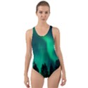 Aurora Northern Lights Phenomenon Atmosphere Sky Cut-Out Back One Piece Swimsuit View1