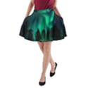 Aurora Northern Lights Phenomenon Atmosphere Sky A-Line Pocket Skirt View1