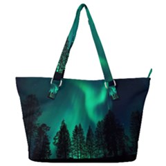 Aurora Northern Lights Phenomenon Atmosphere Sky Full Print Shoulder Bag by pakminggu