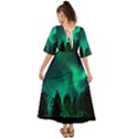 Aurora Northern Lights Phenomenon Atmosphere Sky Kimono Sleeve Boho Dress View2