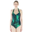 Aurora Northern Lights Celestial Magical Astronomy Halter Swimsuit View1