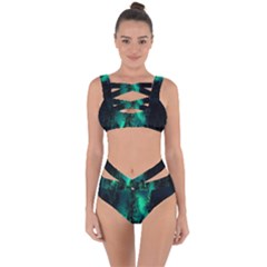 Aurora Northern Lights Celestial Magical Astronomy Bandaged Up Bikini Set 