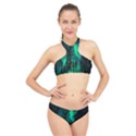 Aurora Northern Lights Celestial Magical Astronomy High Neck Bikini Set View1