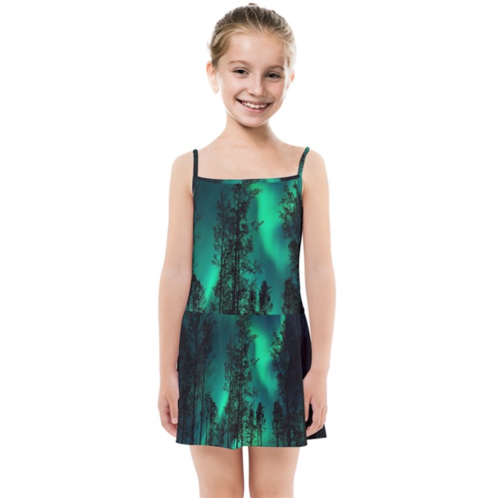 Aurora Northern Lights Celestial Magical Astronomy Kids  Summer Sun Dress