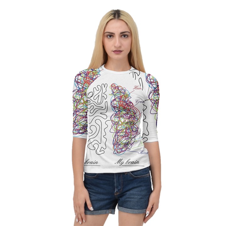 Neurodivergent Creative Smart Brain Quarter Sleeve Raglan Tee