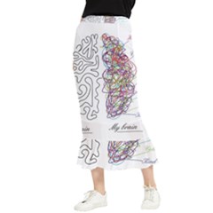 Neurodivergent Creative Smart Brain Maxi Fishtail Chiffon Skirt by pakminggu