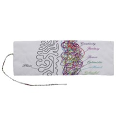 Neurodivergent Creative Smart Brain Roll Up Canvas Pencil Holder (m) by pakminggu