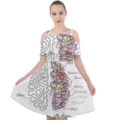 Neurodivergent Creative Smart Brain Cut Out Shoulders Chiffon Dress by pakminggu