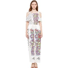 Neurodivergent Creative Smart Brain Draped Sleeveless Chiffon Jumpsuit by pakminggu