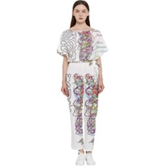 Neurodivergent Creative Smart Brain Batwing Lightweight Chiffon Jumpsuit by pakminggu