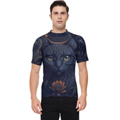 Art Cat Drawing Mammal Animal Feline Men s Short Sleeve Rash Guard by pakminggu