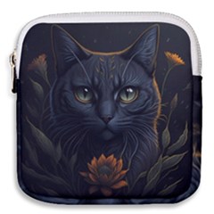 Art Cat Drawing Mammal Animal Feline Mini Square Pouch by pakminggu