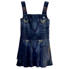 Art Cat Drawing Mammal Animal Feline Kids  Layered Skirt Swimsuit by pakminggu