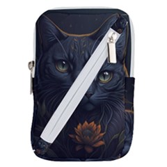 Art Cat Drawing Mammal Animal Feline Belt Pouch Bag (large) by pakminggu