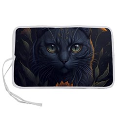 Art Cat Drawing Mammal Animal Feline Pen Storage Case (l) by pakminggu