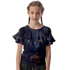 Art Cat Drawing Mammal Animal Feline Kids  Cut Out Flutter Sleeves by pakminggu