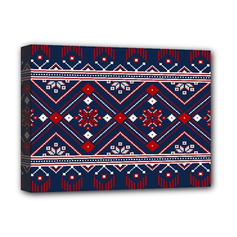 Ukrainian Folk Seamless Pattern Ornament Deluxe Canvas 16  X 12  (stretched) 