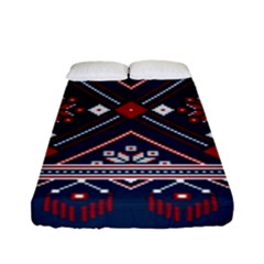 Ukrainian Folk Seamless Pattern Ornament Fitted Sheet (full/ Double Size) by pakminggu