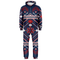 Ukrainian Folk Seamless Pattern Ornament Hooded Jumpsuit (men) by pakminggu