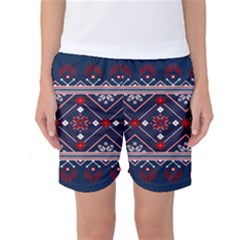 Ukrainian Folk Seamless Pattern Ornament Women s Basketball Shorts by pakminggu