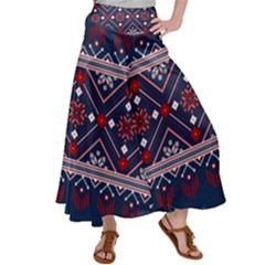 Ukrainian Folk Seamless Pattern Ornament Women s Satin Palazzo Pants by pakminggu