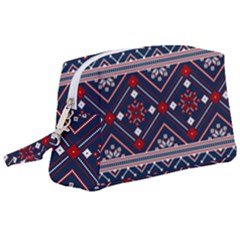 Ukrainian Folk Seamless Pattern Ornament Wristlet Pouch Bag (large)