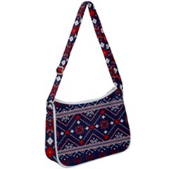 Ukrainian Folk Seamless Pattern Ornament Zip Up Shoulder Bag by pakminggu