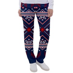 Ukrainian Folk Seamless Pattern Ornament Women s Casual Pants by pakminggu