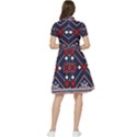 Ukrainian Folk Seamless Pattern Ornament Short Sleeve Waist Detail Dress View2