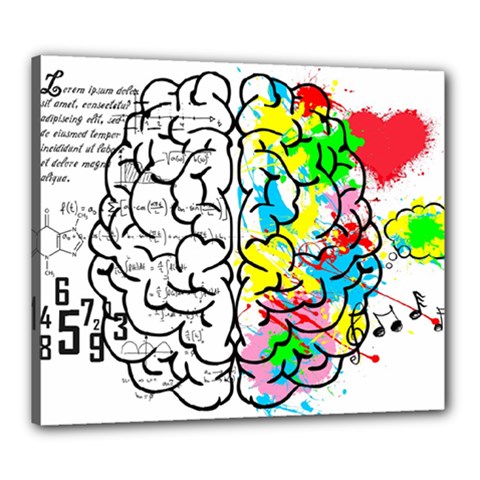 Brain Left Logic Language Science Canvas 24  X 20  (stretched) by pakminggu