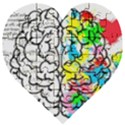 Brain Left Logic Language Science Wooden Puzzle Heart View1