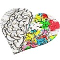 Brain Left Logic Language Science Wooden Puzzle Heart View2