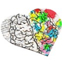 Brain Left Logic Language Science Wooden Puzzle Heart View3