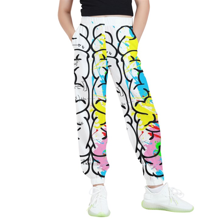 Brain Left Logic Language Science Kids  Elastic Waist Pants