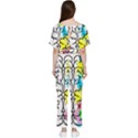 Brain Left Logic Language Science Batwing Lightweight Chiffon Jumpsuit View2