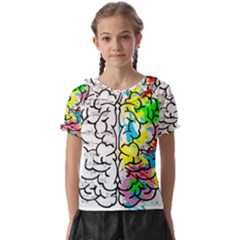 Brain Left Logic Language Science Kids  Frill Chiffon Blouse by pakminggu