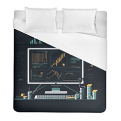 Remote Work Work From Home Online Work Duvet Cover (full/ Double Size) by pakminggu