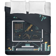 Remote Work Work From Home Online Work Duvet Cover Double Side (california King Size) by pakminggu