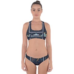 Remote Work Work From Home Online Work Cross Back Hipster Bikini Set by pakminggu