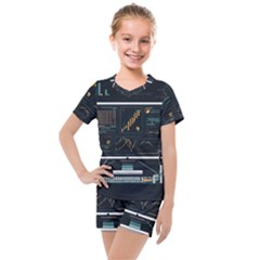 Remote Work Work From Home Online Work Kids  Mesh Tee And Shorts Set