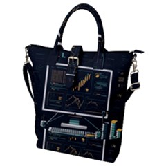 Remote Work Work From Home Online Work Buckle Top Tote Bag by pakminggu