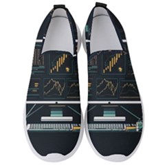 Remote Work Work From Home Online Work Men s Slip On Sneakers by pakminggu