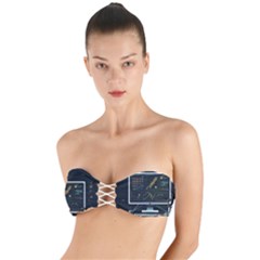 Remote Work Work From Home Online Work Twist Bandeau Bikini Top by pakminggu