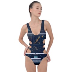 Remote Work Work From Home Online Work Side Cut Out Swimsuit by pakminggu