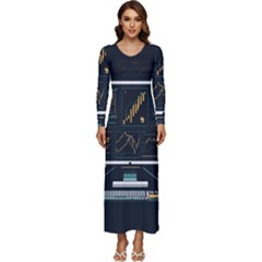 Remote Work Work From Home Online Work Long Sleeve Longline Maxi Dress by pakminggu